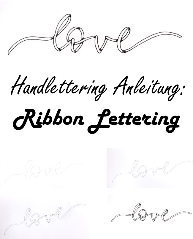 DIY Anleitung für ein Ribbon Lettering - so kannst du dein Lettering ganz einfach wie ein Band gestalten. Inklusive Tipps und Tricks damit du selber so ein Ribbon Lettering gestalten kannst