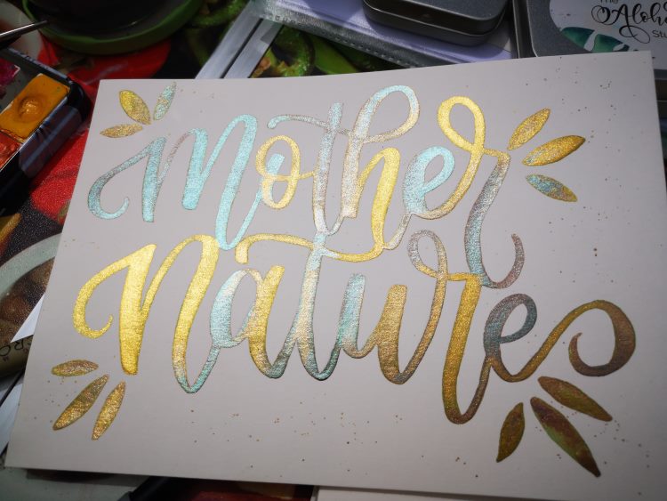 glitzer Lettering: mother nature