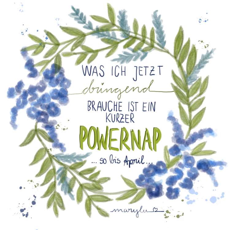 Handlettering mit Blumenkranz