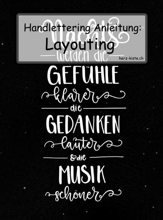 Handlettering Anleitung: Layouting