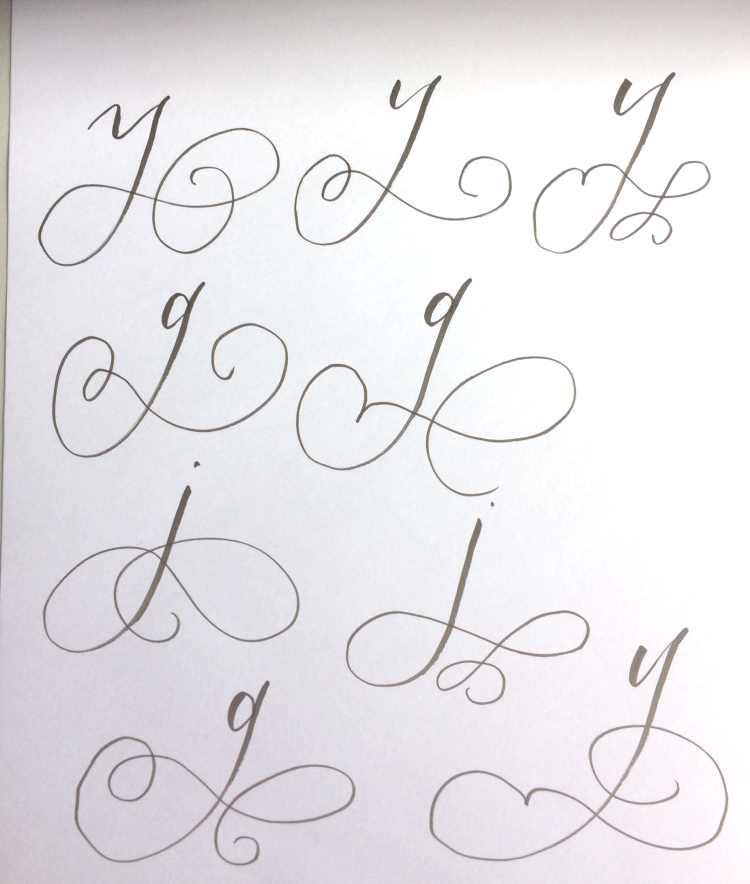 Beispiele Schnörkel Buchstaben Lettering