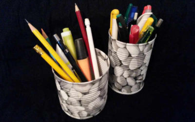 Upcycling: Alubüchse als Stiftehalter