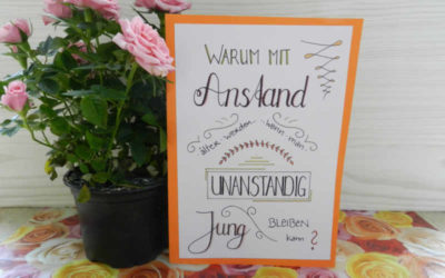 Geburtstagskarte gelettert