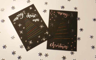 Weihnachtskarten sticken