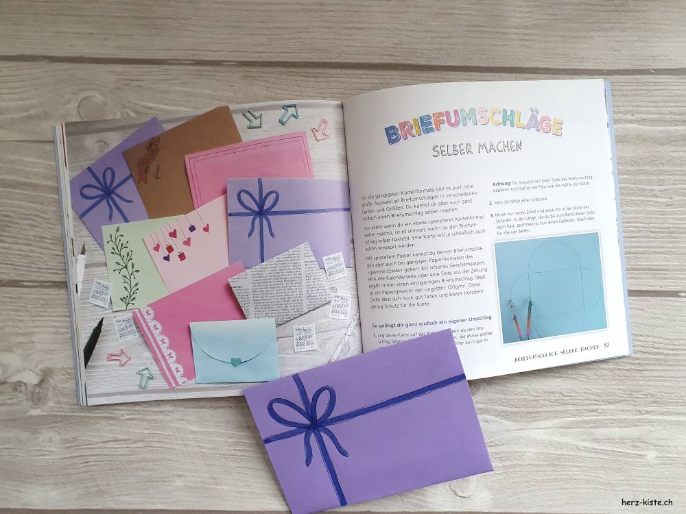 Briefumschläge selber machen - einfache Anleitung im Buch Snail Mail kreative Kartengrüsse