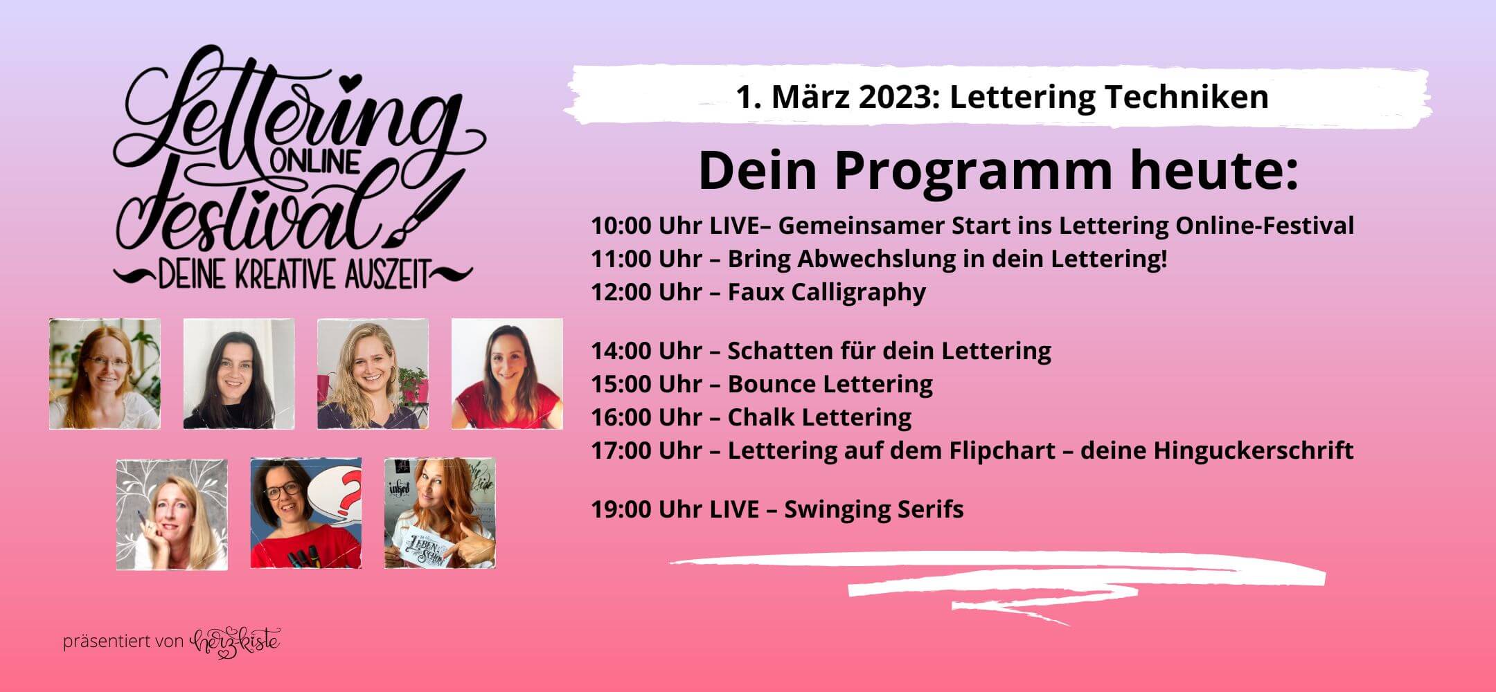 Lettering Online Festival - Programm Tag 1: Lettering auf Papier