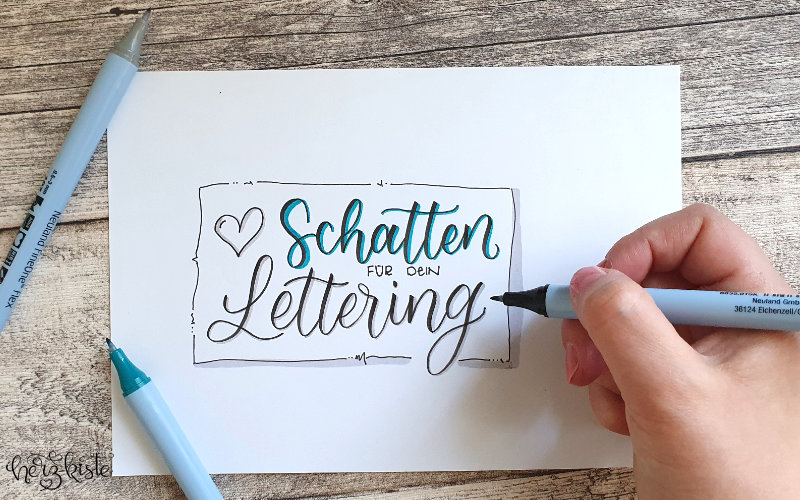 Lettering Tutorial: So gelingen dir Schatten für deine Buchstaben