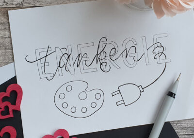 Verschlungenes Lettering